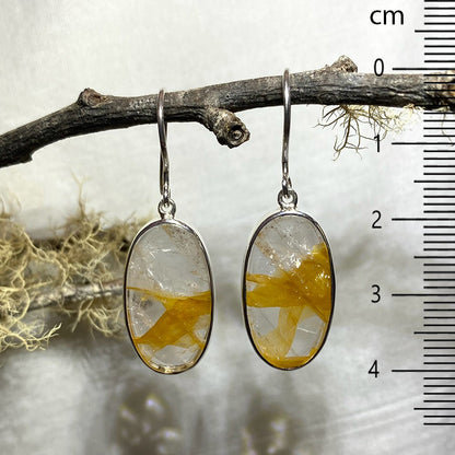 Oval Golden Healer Quartz Earrings