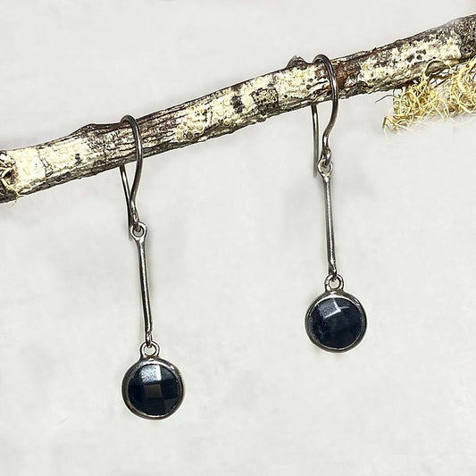 Faceted Hematite Earrings