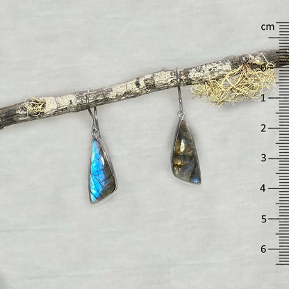 Triangle Labradorite Earrings