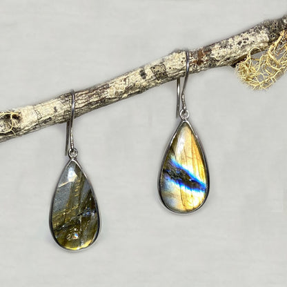Teardrop Labradorite Earrings