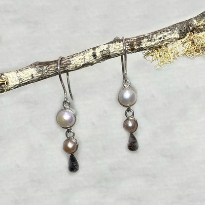 Round Pearl Earrings