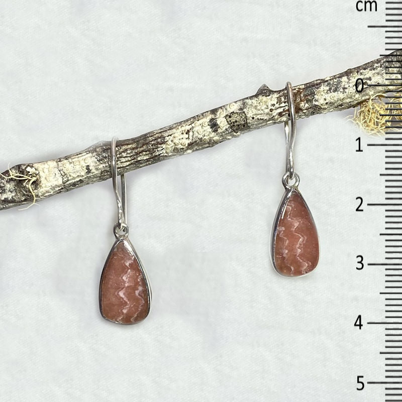 Teardrop Rhodocrosite Earrings