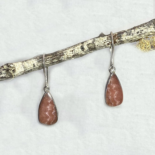 Teardrop Rhodocrosite Earrings