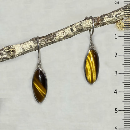 Oval Tiger Eye Earrings