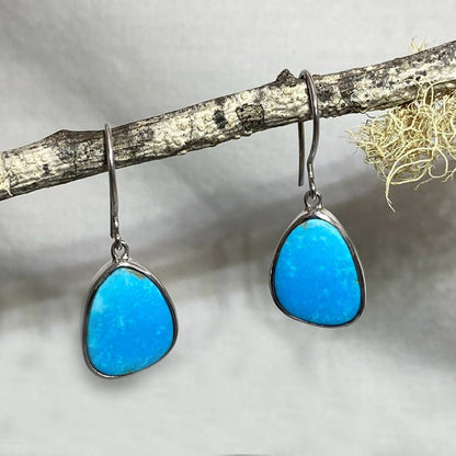 Freeform Kingman Turquoise Earrings