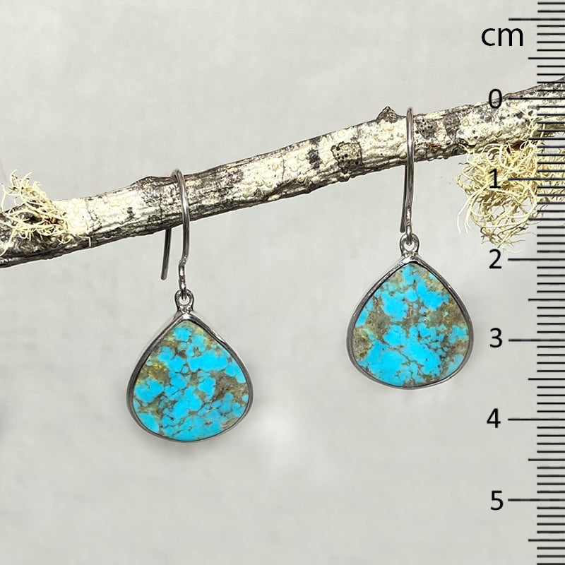 Triangle Kingman Turquoise Earrings