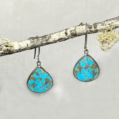 Triangle Kingman Turquoise Earrings