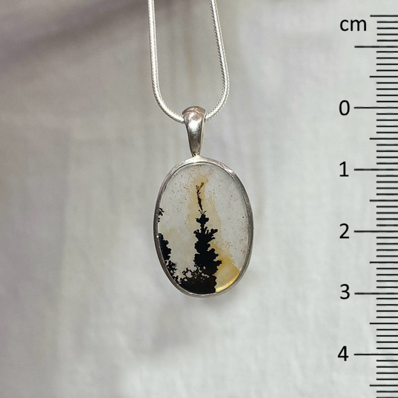 Oval Dendritic Agate Pendant