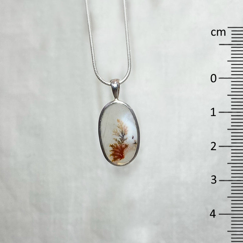 Oval Dendritic Agate Pendant