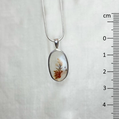 Oval Dendritic Agate Pendant