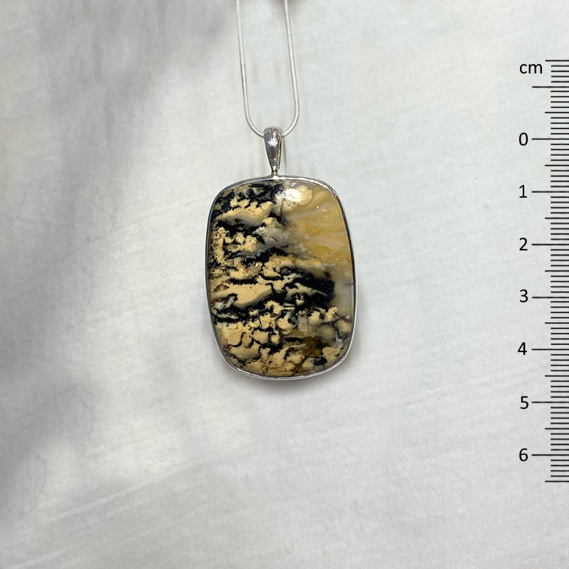 Rectangle Dendritic Tiger Agate Pendant