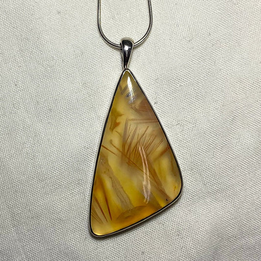 Feather Agate Pendant