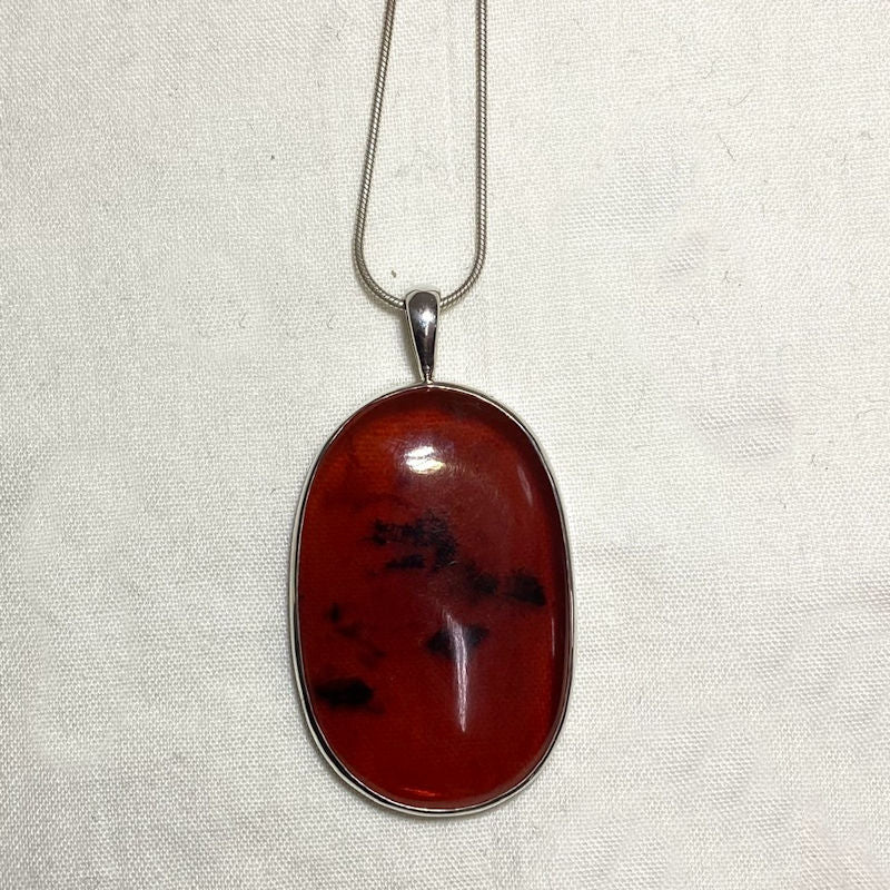 Oval Amber Pendant