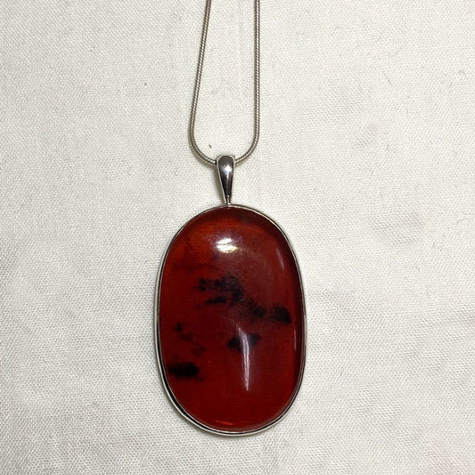 Oval Amber Pendant