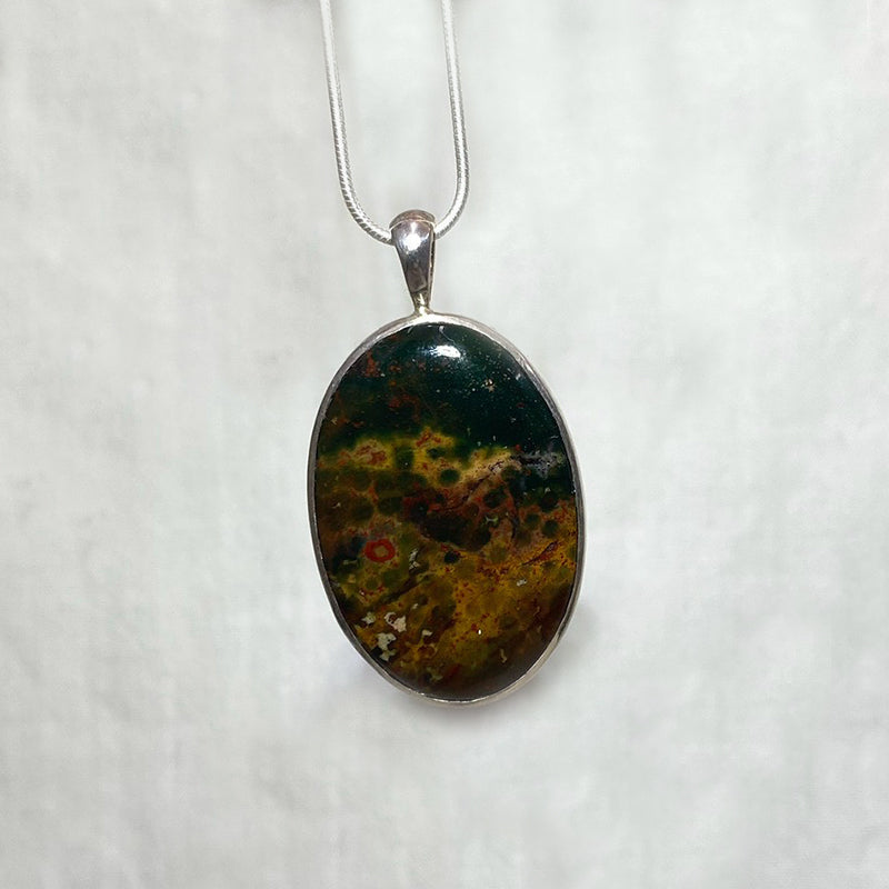 Oval Bloodstone Pendant