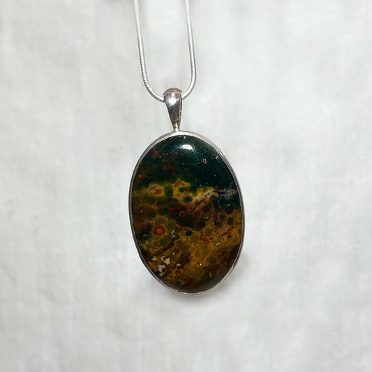 Oval Bloodstone Pendant