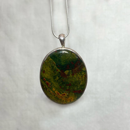 Oval Bloodstone Pendant