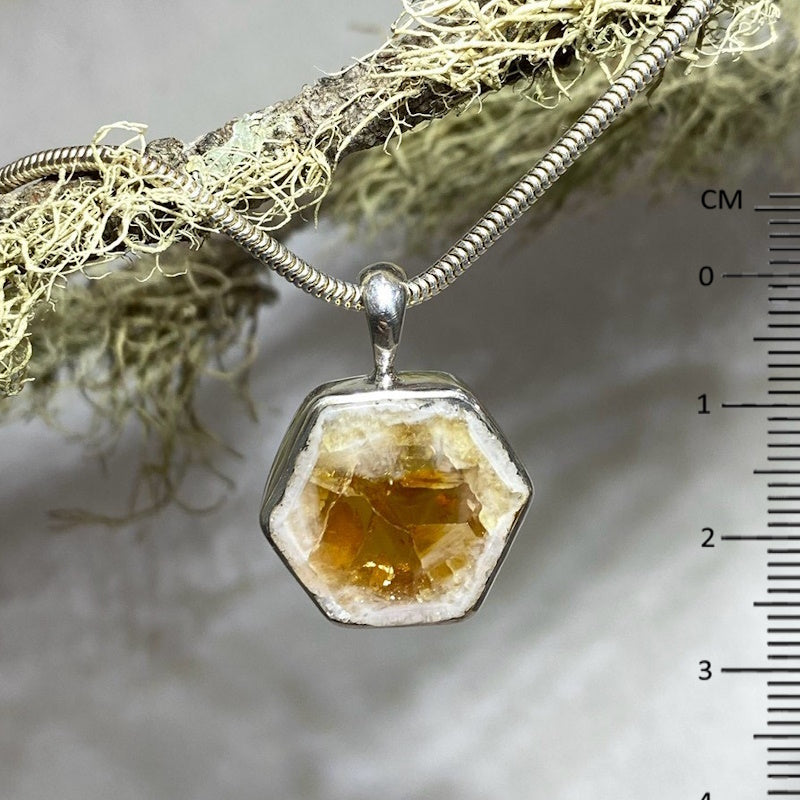 Hexagon Shaped Citrine Pendant