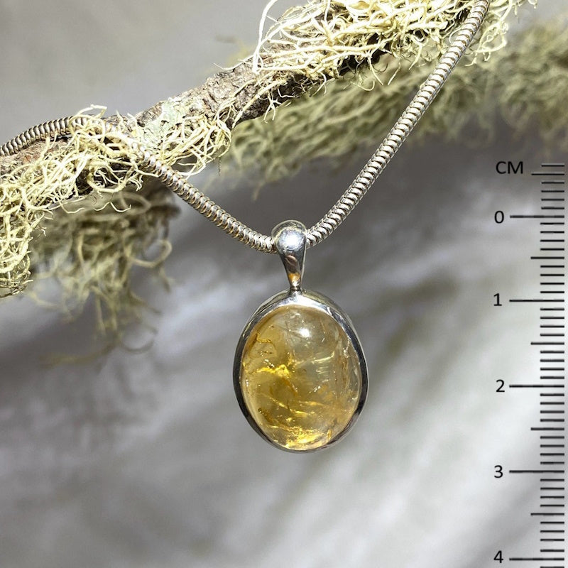 Oval Shaped Citrine Pendant