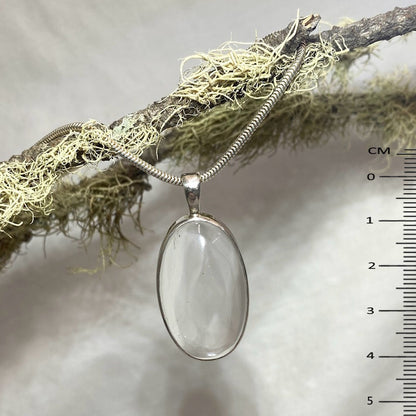 Oval Clear Quartz Pendant