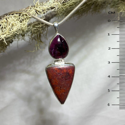 Combination Garnet and Cuprite Pendant