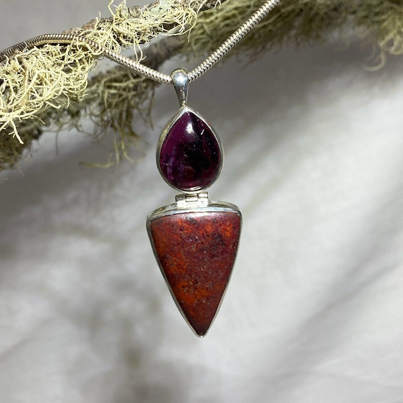 Combination Garnet and Cuprite Pendant