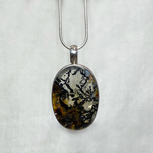 Oval Dendritic Quartz Pendant