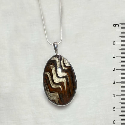 Oval Australian Fossil Wood Pendant