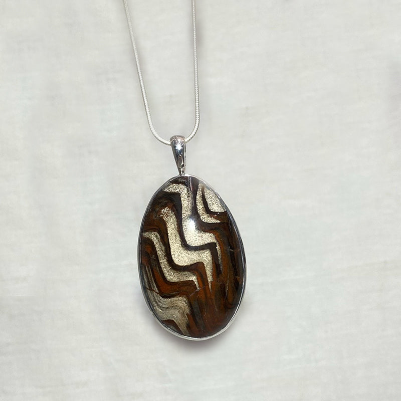 Oval Australian Fossil Wood Pendant
