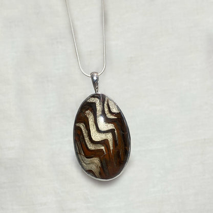 Oval Australian Fossil Wood Pendant