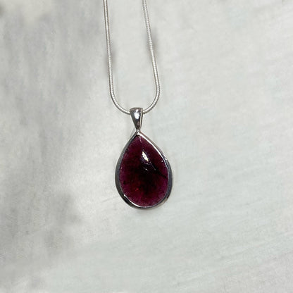 Teardrop Garnet Pendant