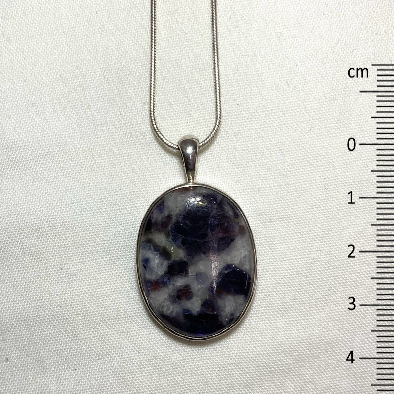 Oval Iolite & Sunstone Pendant
