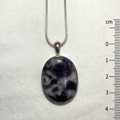 Oval Iolite & Sunstone Pendant
