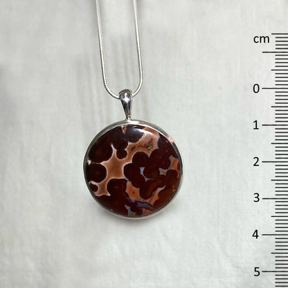 Round Orbicular Jasper Pendant