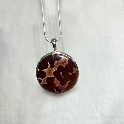 Round Orbicular Jasper Pendant