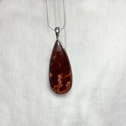 Teardrop Orbicular Jasper Pendant