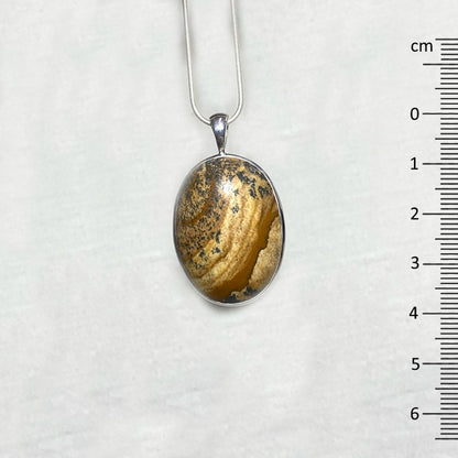 Oval Picture Jasper Pendant