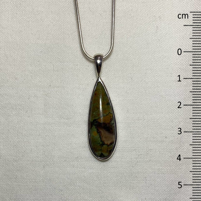 Teardrop Rainforest Rhyolite Jasper Pendant