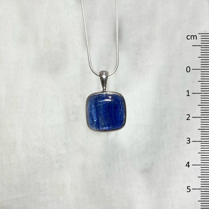 Square Blue Kyanite Pendant