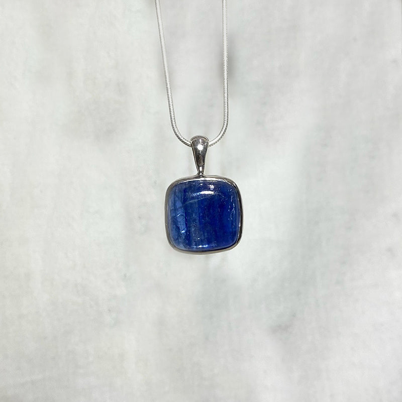 Square Blue Kyanite Pendant