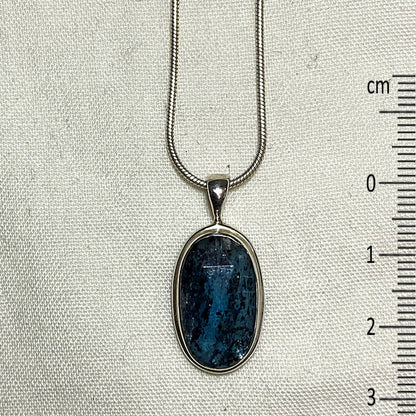 Faceted Oval Ocean Kyanite Pendant