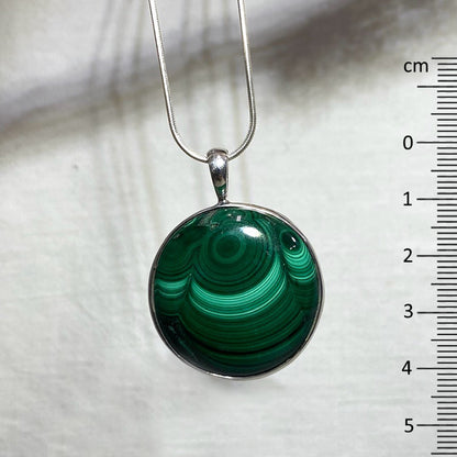 Round Malachite Pendant