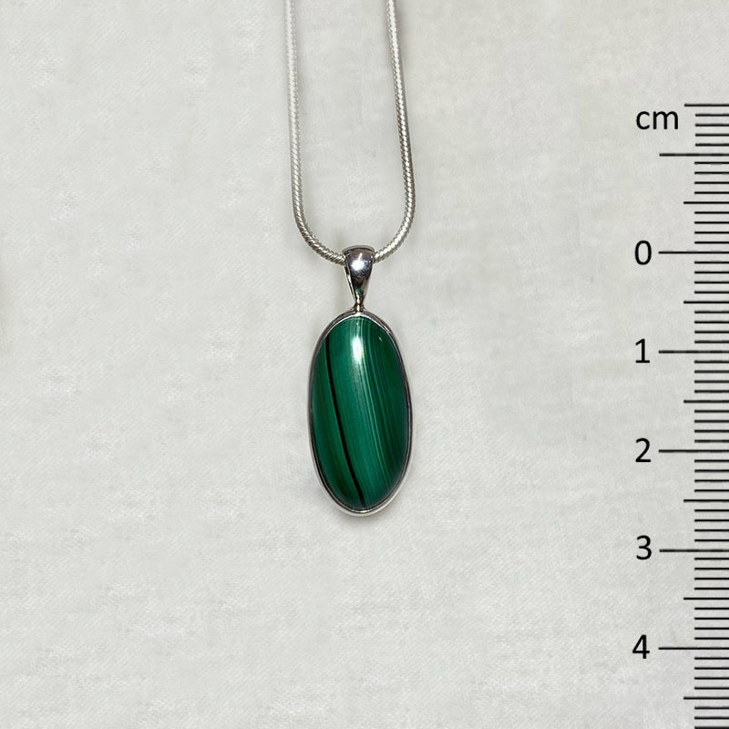 Oval Malachite Pendant