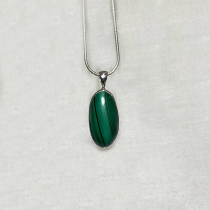 Oval Malachite Pendant