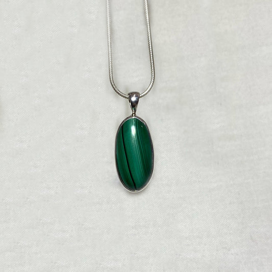 Oval Malachite Pendant