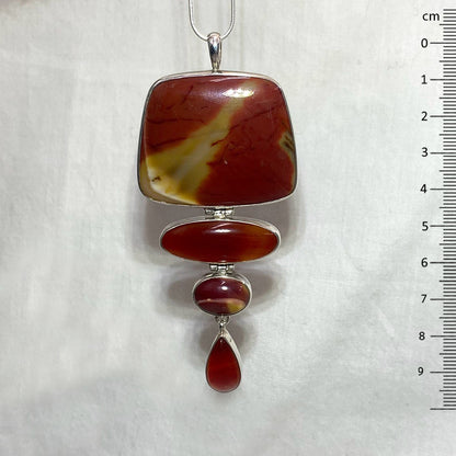 Combination Mookaite Jasper & Carnelian Pendant