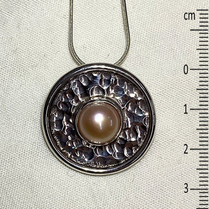 Round Apricot Pearl Pendant