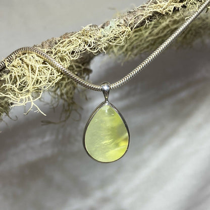 Teardrop Prehnite Pendant