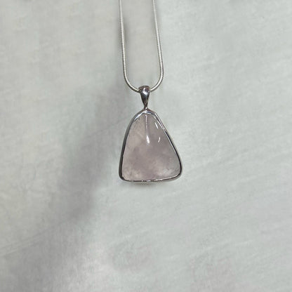 Freeform Rose Quartz Pendant