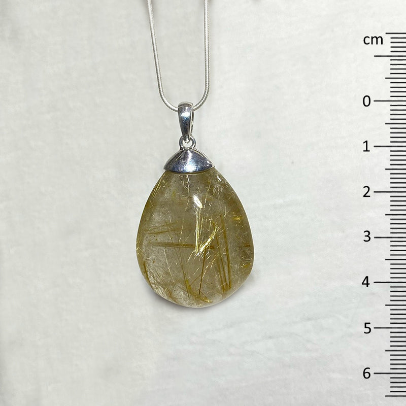 Teardrop Rutilated Quartz Pendant
